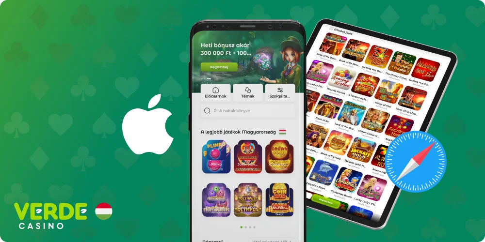 iPhone és iPad készülékekre telepíthető a Verde Casino app