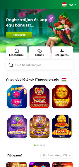 Pillanatkép a Verde Casino alkalmazás honlapjáról